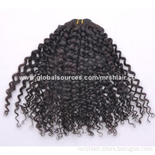 14-inch Peruvian virgin hair kinky curl weave